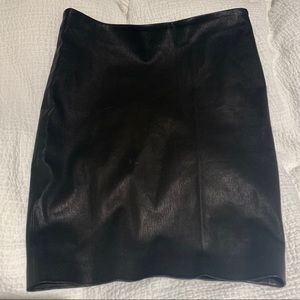Skaist Taylor 100% Lamb Leather Mini Skirt